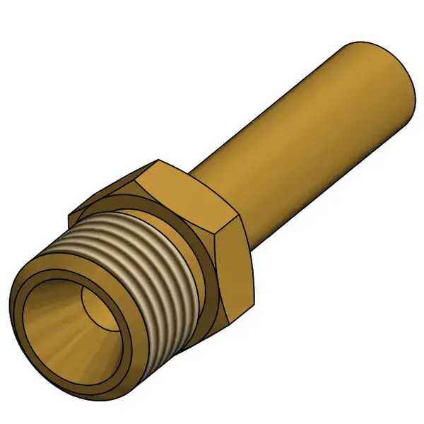Marin & Fritid gasol rörstuts Ø8 mm LH 1/4 tum