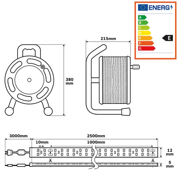 Marin & Fritid 1852 LED-strip arbetsbelysning 25m