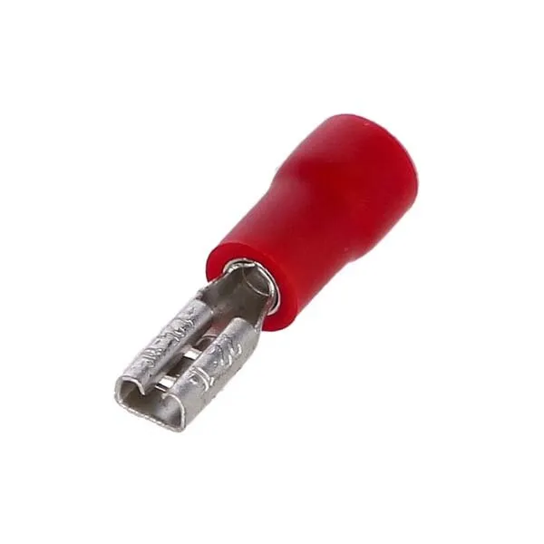 Marin & Fritid Flatstiftshylsa 2,8 mm kabelsko röd 10-pack