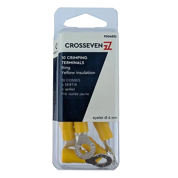 Marin & Fritid ringkabelsko gul 6 mm 10-pack