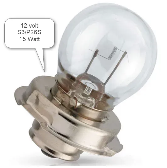 Marin & Fritid S3/P26S glödlampa 12V 15W båt