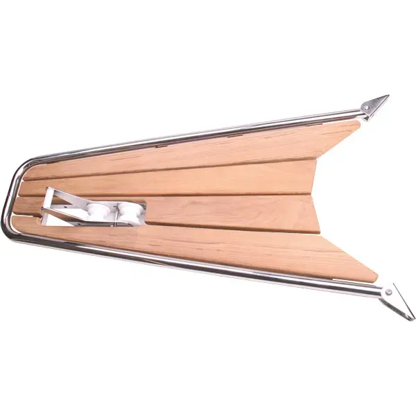 Marin & Fritid 120x52 peke teak ankarrulle