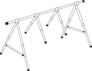 Noa A-ställning 10 m presenningsställning aluminium