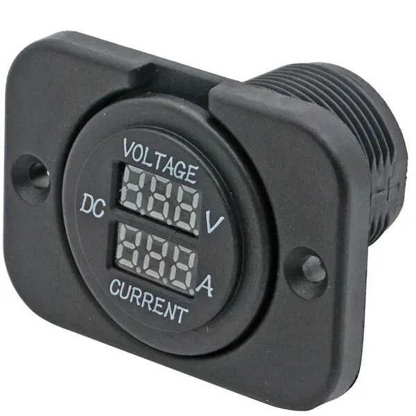 1852 panel inbyggnad volt/amperemeter 6-30V