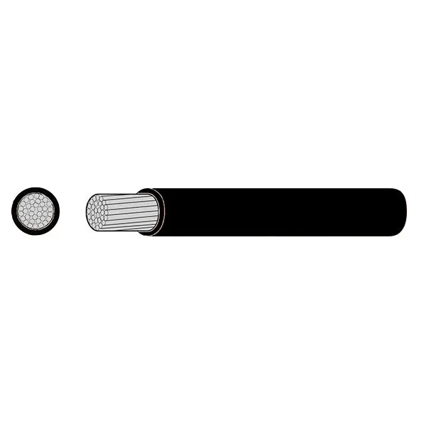 Marin & Fritid elkabel förtent 2,5 mm² svart 50 m korrosionsfri