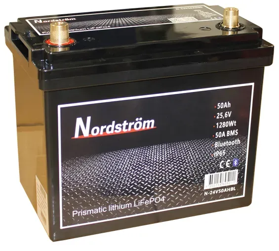 Nordström Lithium Bluetooth marinbatteri 24V 50Ah