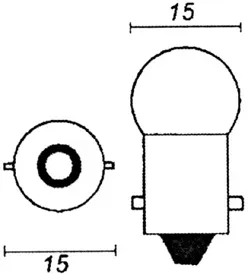 Marin & Fritid glödlampa Ba15s 12V 10W