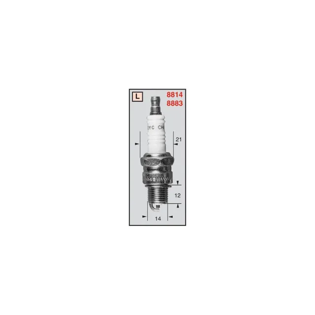 Marin & Fritid Tändstift OE037 L86C mopedtändstift