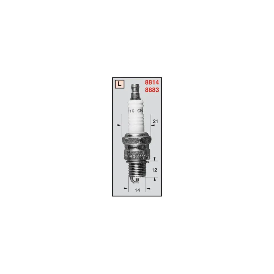 Marin & Fritid Tändstift OE037 L86C mopedtändstift