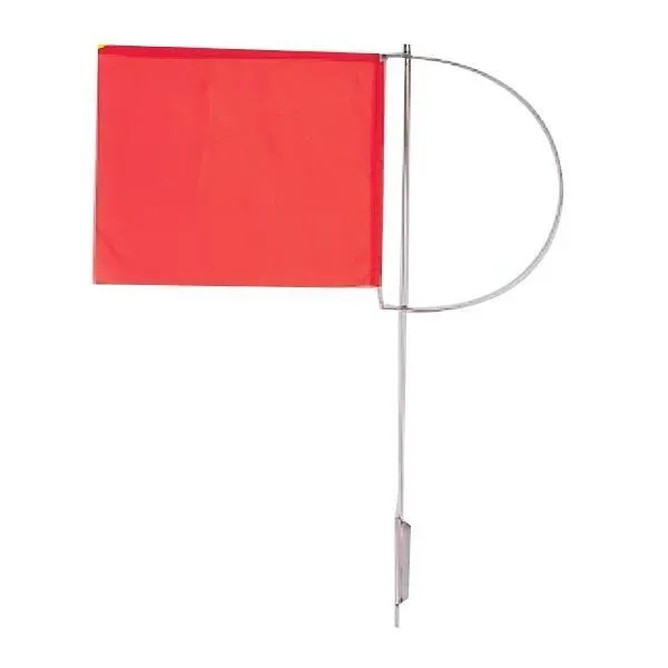 Marin & Fritid Vindvisare röd flagga 130 mm rostfri