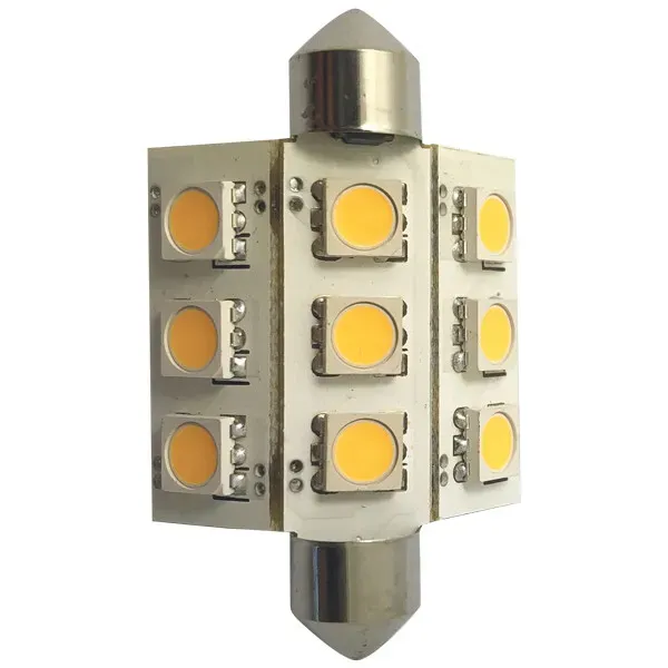 1852 42mm pinollampa LED 10-36V 2-pack vit
