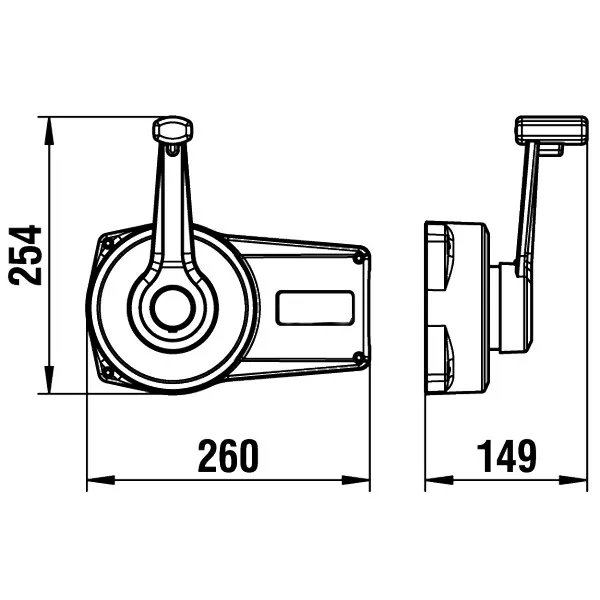Marin & Fritid Nordflex engrepps reglagebox svart med spärr