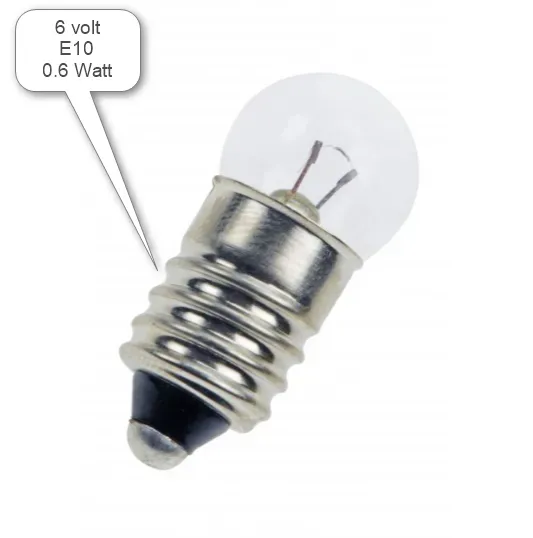 Marin & Fritid Glödlampa 6V 0.6W Bak E10 mopedlampa