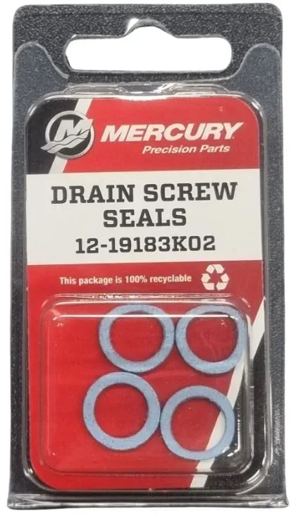 Mercury 19183K02 oljepluggspackning 4-pack
