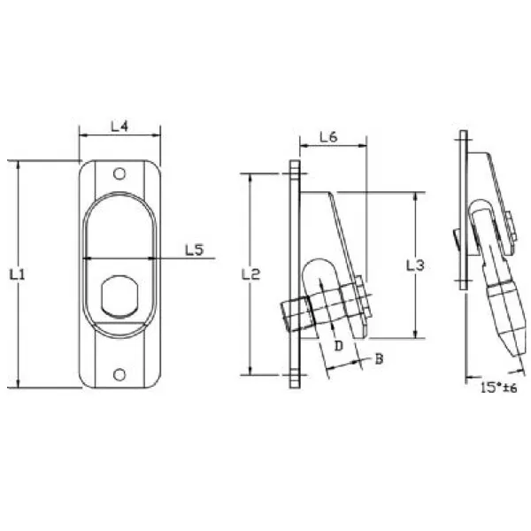 Gaffelterminal extern 1325291 anodiserad aluminium