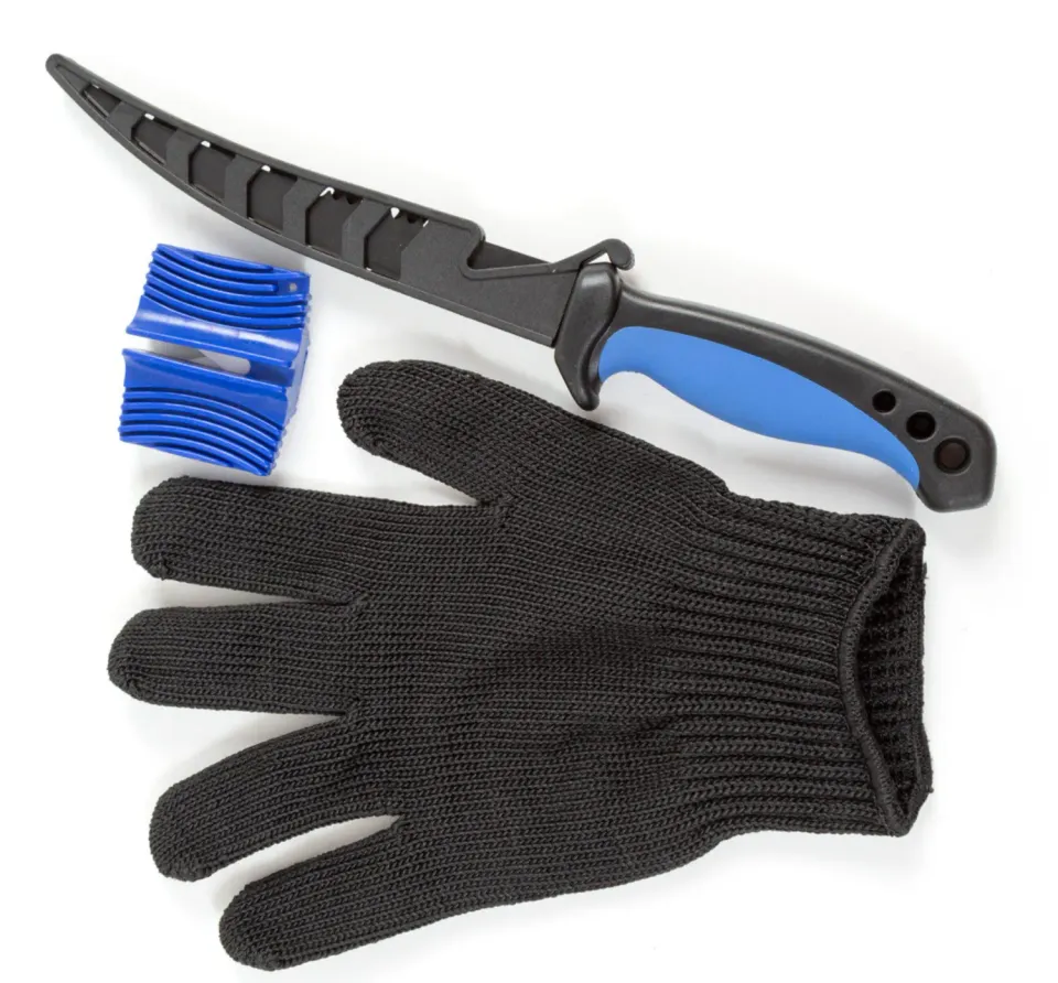 Marin & Fritid filékniv 15 cm set med bryne skärskydd