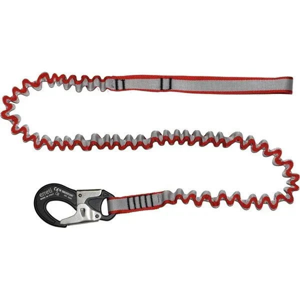 Marin & Fritid livlina 2m 25mm svart alu-krok 15kN