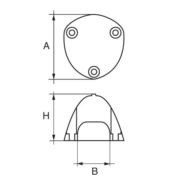 Marin & Fritid Max Prop propellranod zink 73/42mm