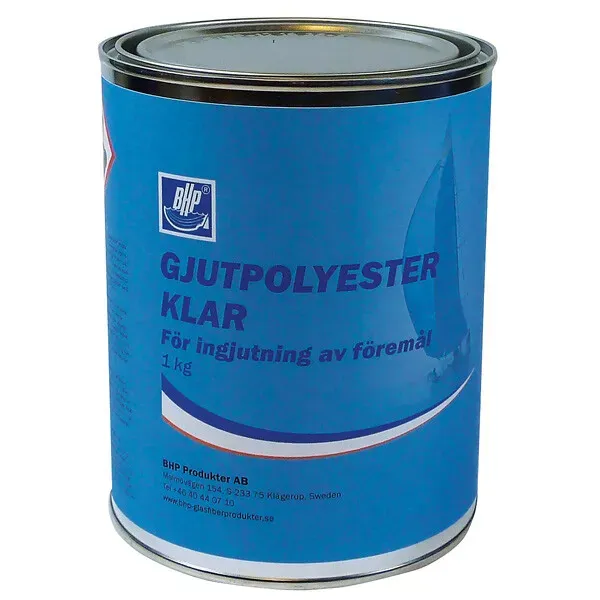 BHP Gjutpolyester klar gjutharts 1kg utan härdare