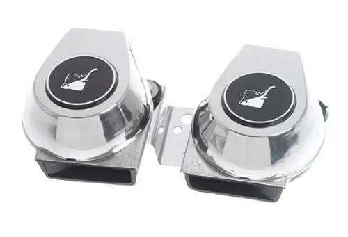 Roca kompakt dubbelt signalhorn 12 V rostfri