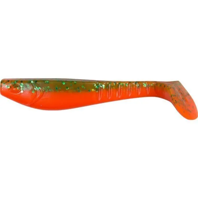Marin & Fritid Minnow Shad jigg 100mm green orange