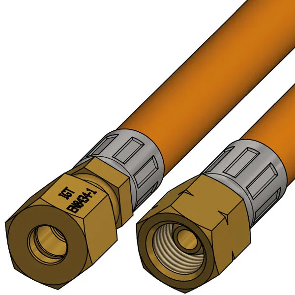 Marin & Fritid gasolslang 0,6 m 1/4 till 8 mm rör maskinpressad