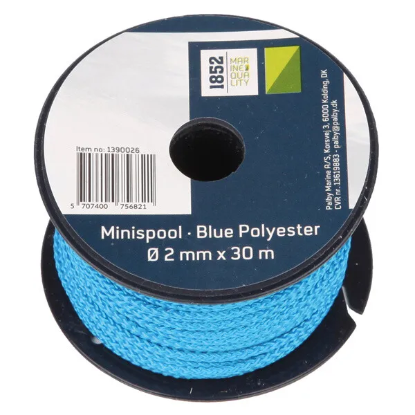 Marin & Fritid 1852 Minirulle lina röd 2mm 30m polyester