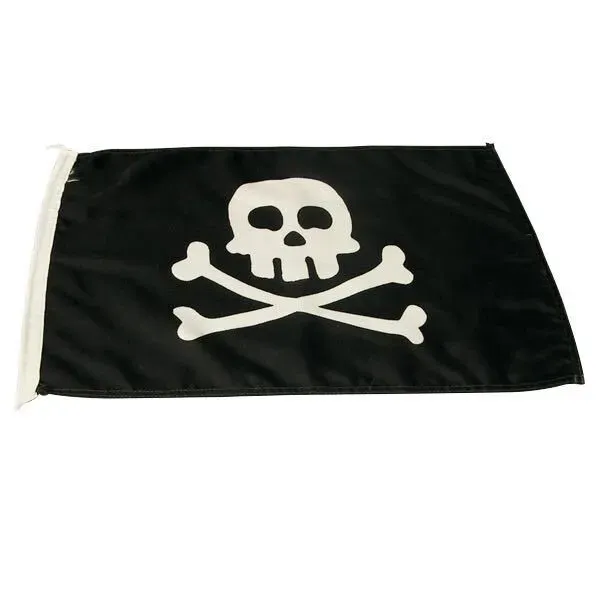 Marin & Fritid Pirat humorflagga 40x60 cm polyester