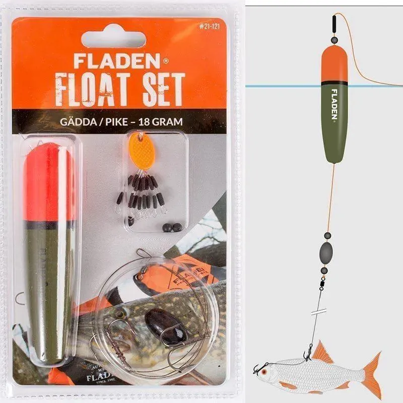 Pike Float mete set 18 g gädda komplett
