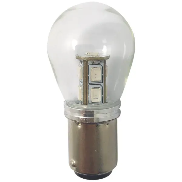 1852 LED-lanternlampa BAY15D röd 2-pack 10-36V
