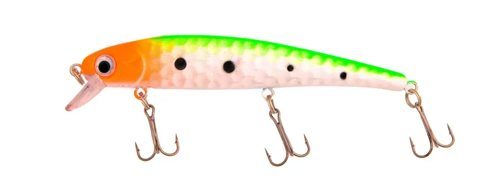 Dalton 12 cm wobbler 18 g LimeOrangeHead gädda