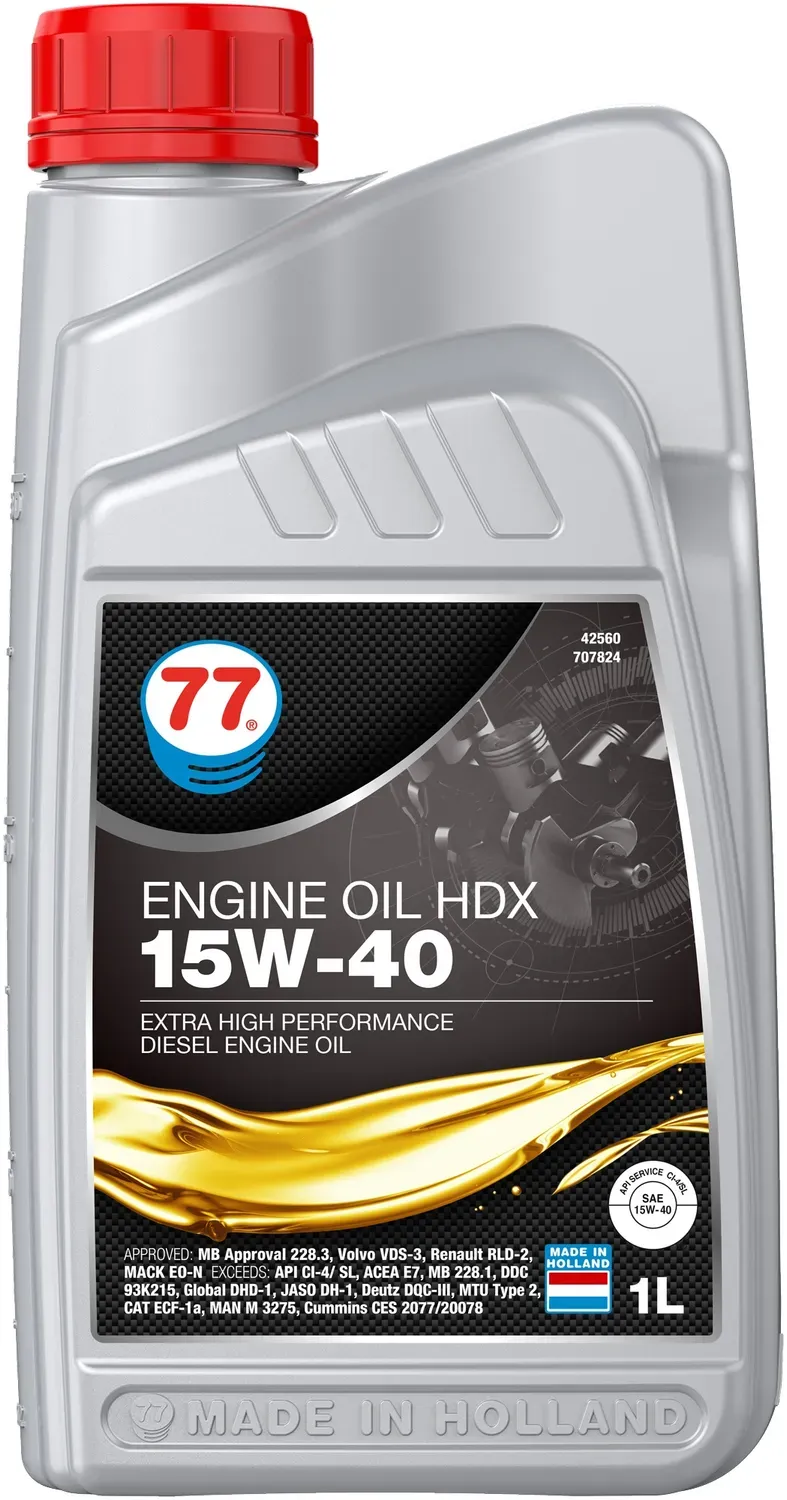 77 HDX Motorolja 15W-40 1 liter mineral