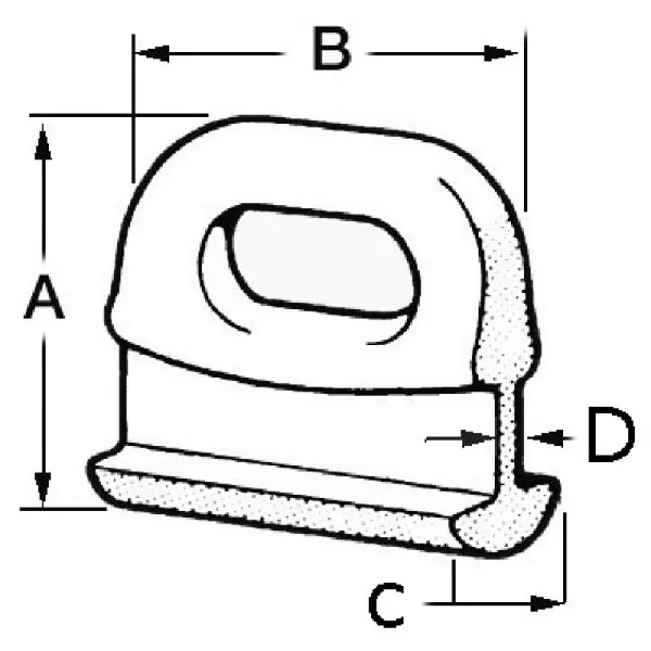Marin & Fritid segeltravare 10 mm vit nylon