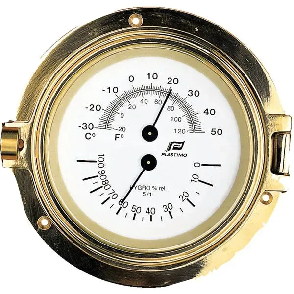 Marin termometer hygrometer 4,5 tum mässing 140 mm