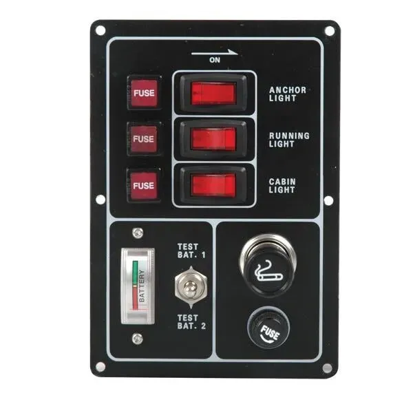 Marin & Fritid elpanel 12V batterimätare 3 kontakter