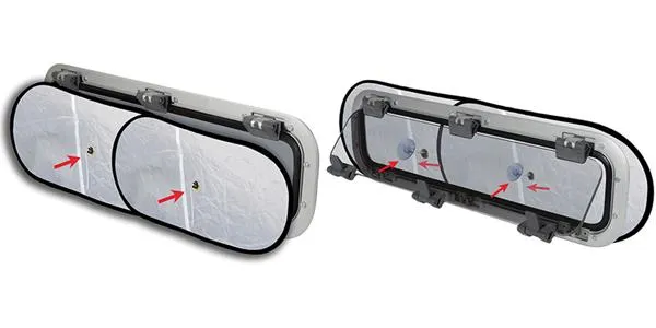 Waterline myggnät mörkläggning portlight 2-pack