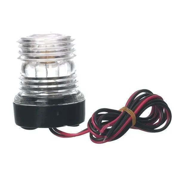 Ankarljus mini båtlampa plast svart glödlampa