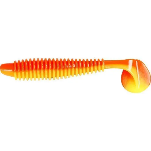 Marin & Fritid Ribbed Shad 10cm jigg orangegul