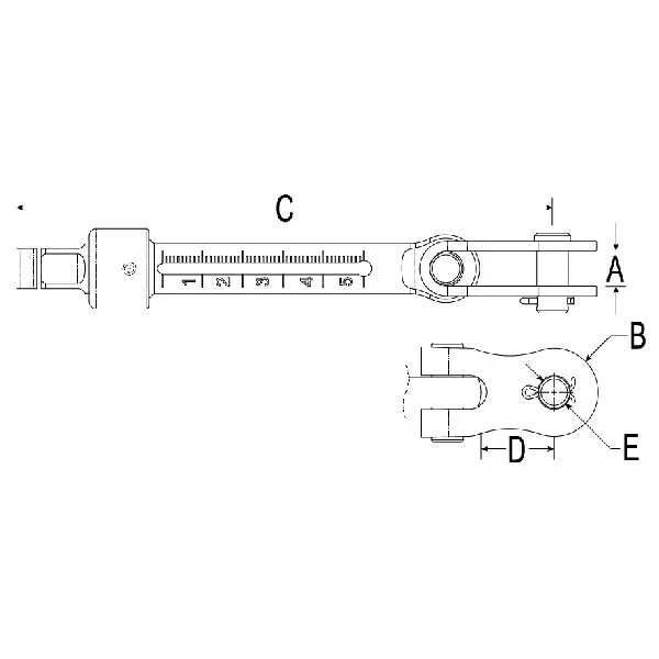 Ronstan RF01481 vantskruv 1/4" toggle med skala