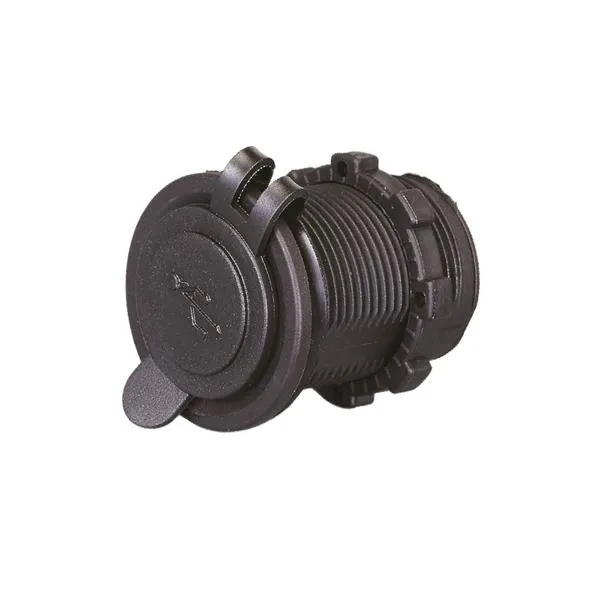 Marin & Fritid USB-uttag rund dubbel 1+2.1A 12/24V