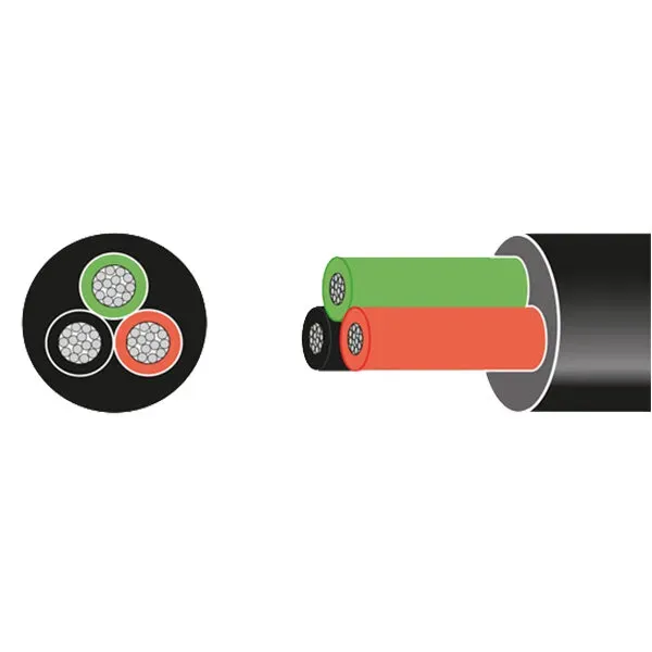 Crosseven Kabel förtent 3x1,5mm² svart 30m marin