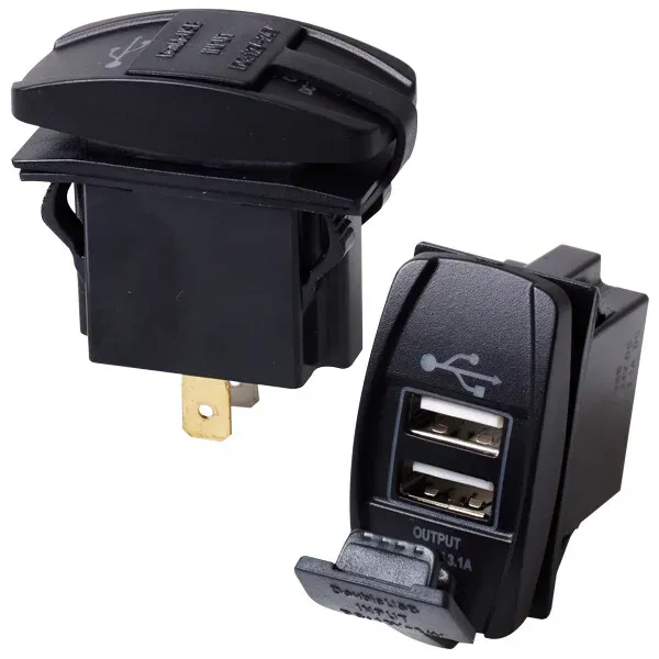 Marin & Fritid USB-uttag dubbelt 3.1A vattentätt 6-30V