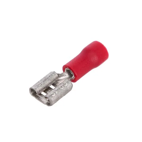 Marin & Fritid Flatstiftshylsa röd 6,3 mm 10-pack mässing