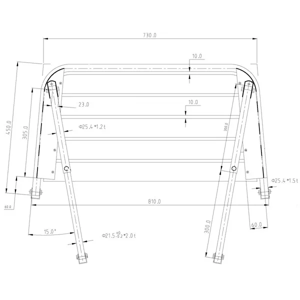 Marin & Fritid badplattform 81x45cm Ø25mm med beslag