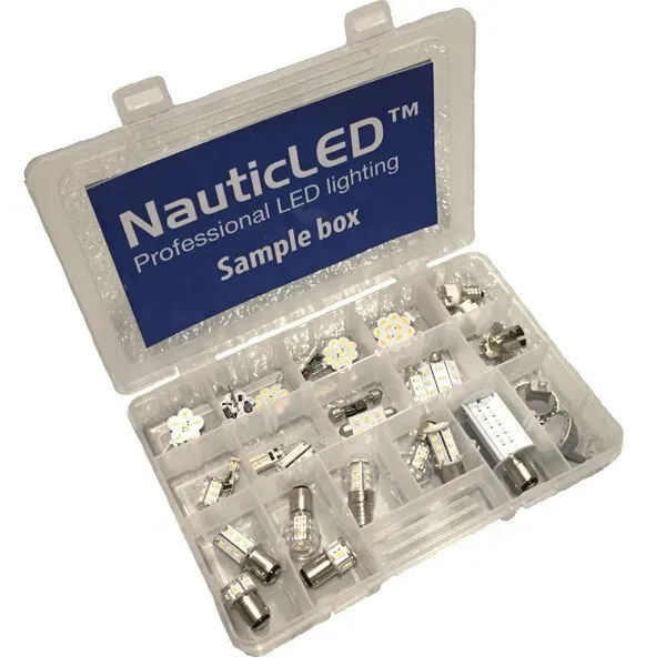 NauticLed sortimentsbox LED-lampor 36-pack med adapter