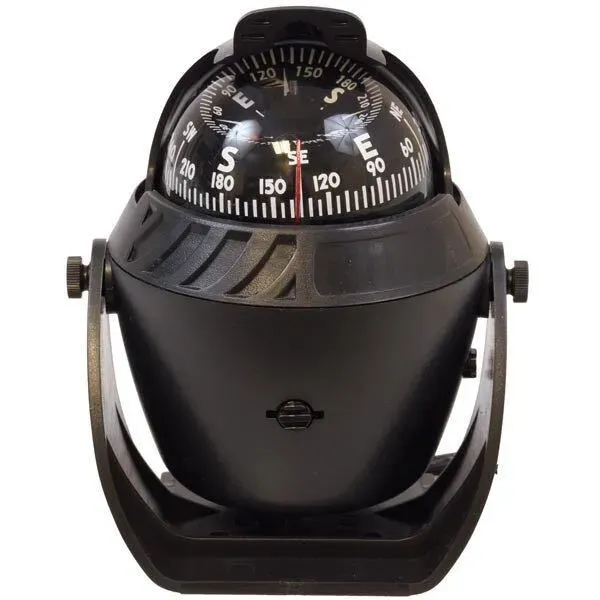 1852 Kompass bygelmonterad svart 12V ljus