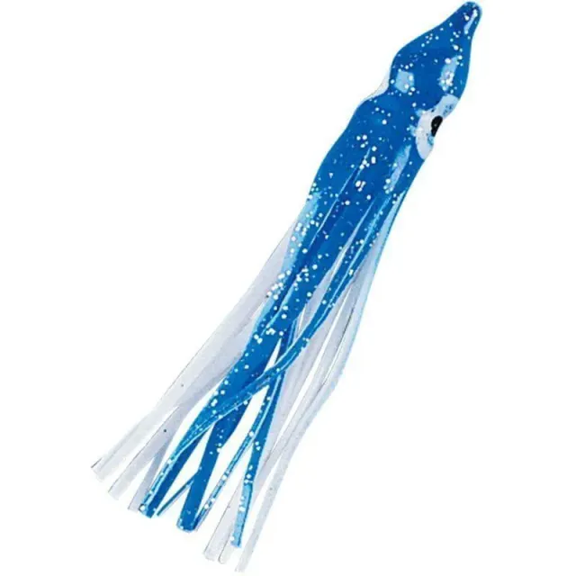 Bläckfisk bete 12 cm blå vit 3-pack
