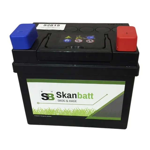 SKANBATT gräsklipparbatteri 12V 28Ah +höger