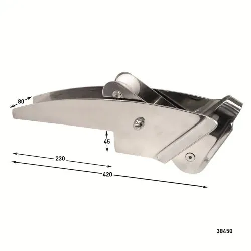 Marin & Fritid ankarrulle OC 5-10kg rak rostfri