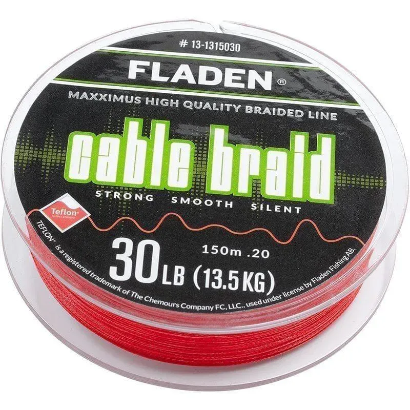 Fladen Maxximus Cable Braid flätlina röd 150 m